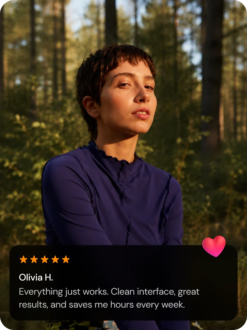 Pixella AI review β Everything just works. Five-star Pixella AI review highlighting fast image creation and an easy interface